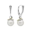 Two-Tone Drop Pearl Earrings