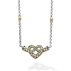 Two-Tone Heart Chain Necklace