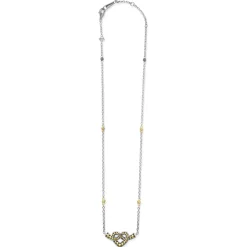 Two-Tone Heart Chain Necklace