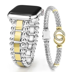 Two-Tone Interlocking Diamond Smart Caviar Gift Set