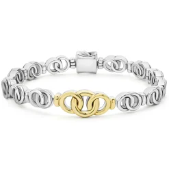 Two-Tone Interlocking Link Bracelet