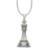 Two-Tone King Pendant Necklace