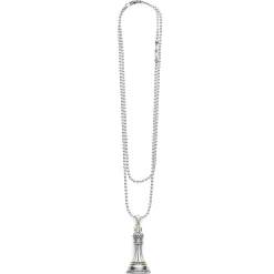 Two-Tone King Pendant Necklace