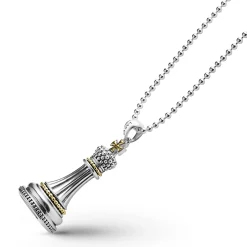 Two-Tone King Pendant Necklace