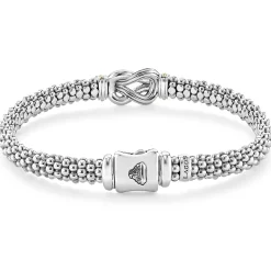 Two-Tone Knot Caviar Diamond Bracelet | 6mm
