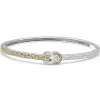 Two-Tone Knot Diamond Cuff Bracelet