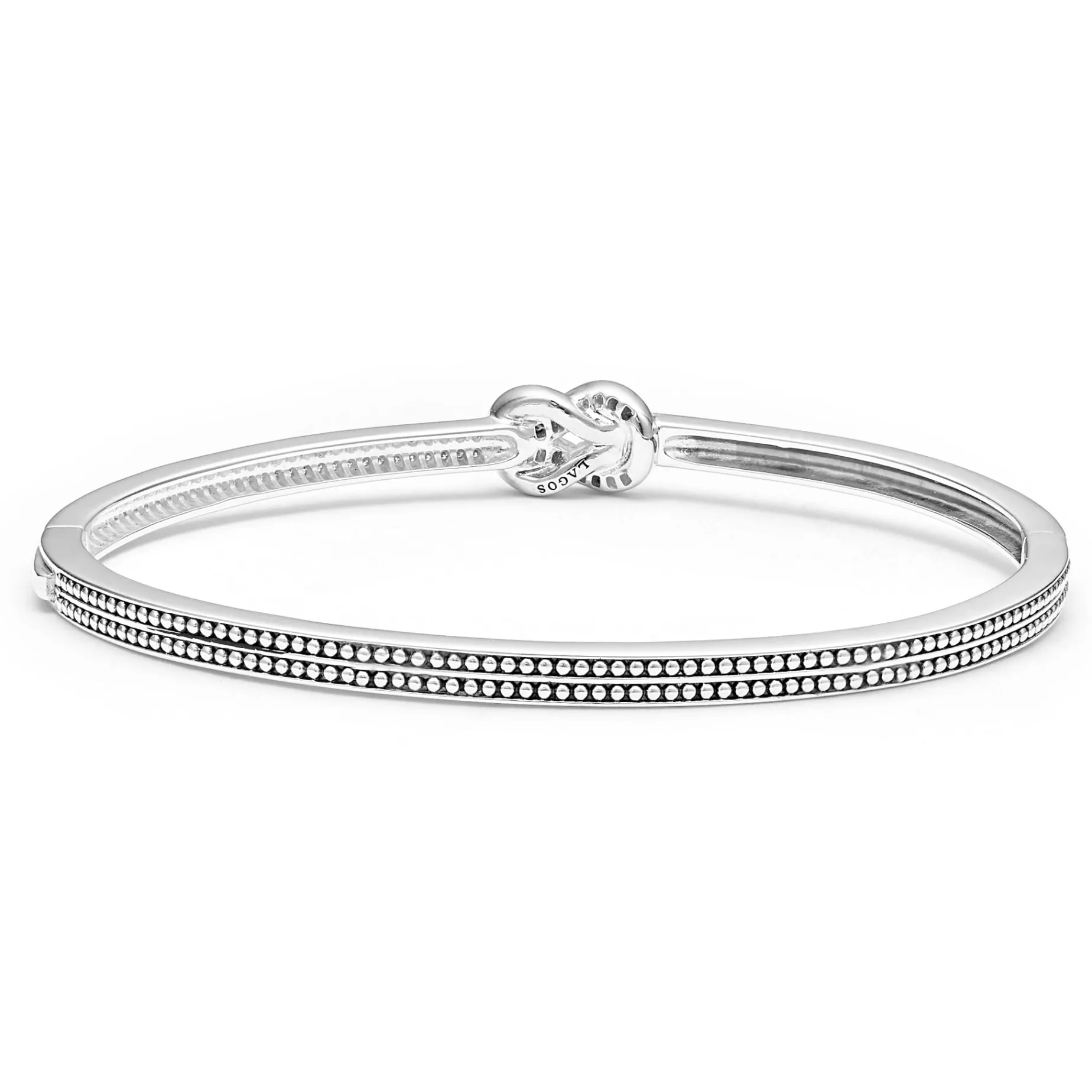 Two-Tone Knot Diamond Cuff Bracelet