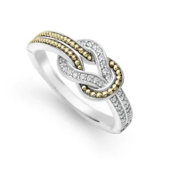 Two-Tone Knot Diamond Ring