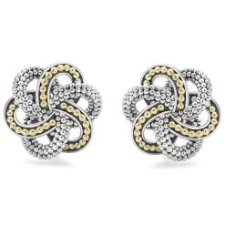 Two-Tone Love Knot Earrings