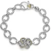 Two-Tone Love Knot Link Bracelet