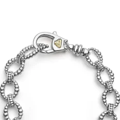 Two-Tone Love Knot Link Bracelet