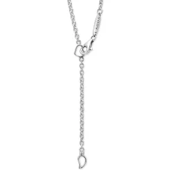 Two-Tone Oval Diamond Pendant Necklace