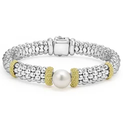 Two-Tone Pearl Caviar Bracelet | 9mm