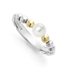 Two-Tone Pearl Ring