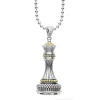 Two-Tone Queen Pendant Necklace
