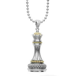 Two-Tone Queen Pendant Necklace