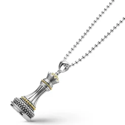 Two-Tone Queen Pendant Necklace