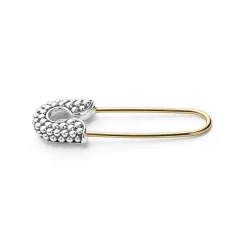Two-Tone Safety Pin Earring