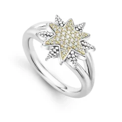 Two-Tone Star Diamond Ring
