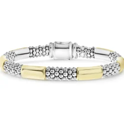 Two-Tone Station Caviar Bracelet | 6mm