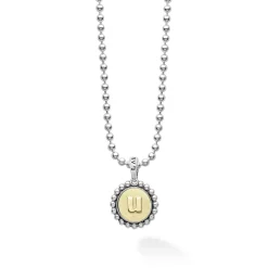 U Initial Charm Necklace