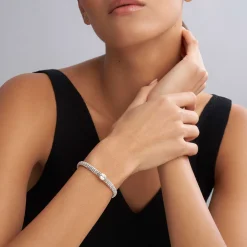 White Topaz Caviar Bracelet | 6mm