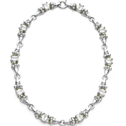 White Topaz Caviar Necklace