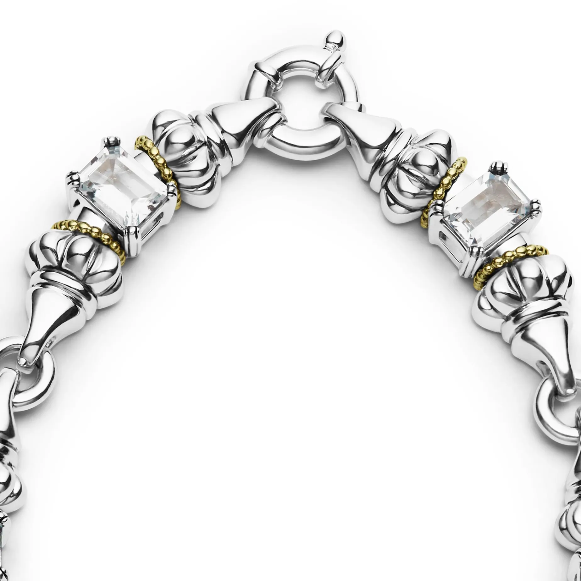 White Topaz Caviar Necklace