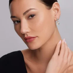 White Topaz Drop Earrings