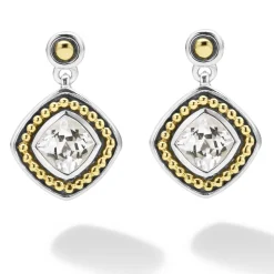 White Topaz Drop Earrings