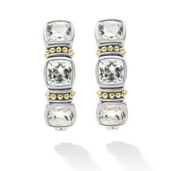 White Topaz Hoop Earrings
