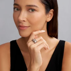 White Topaz Stacking Rings