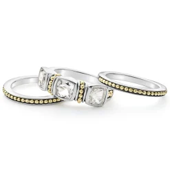 White Topaz Stacking Rings