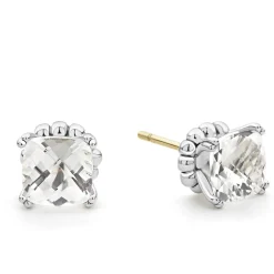 White Topaz Stud Earrings