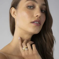 X Caviar Diamond Ring