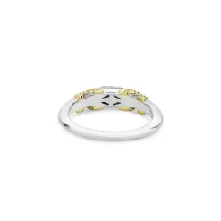 X Diamond Caviar Stacking Ring