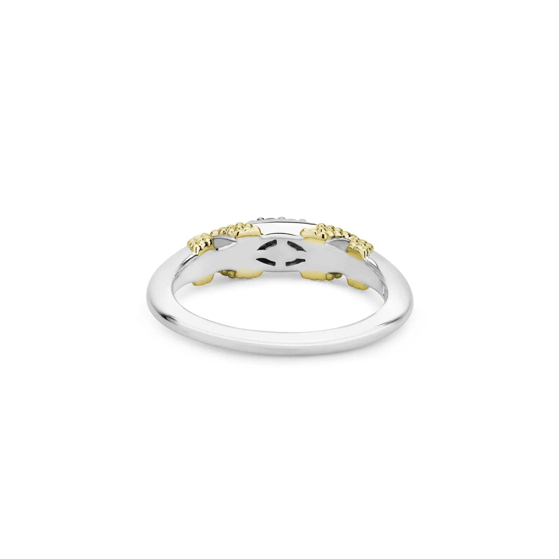 X Diamond Caviar Stacking Ring