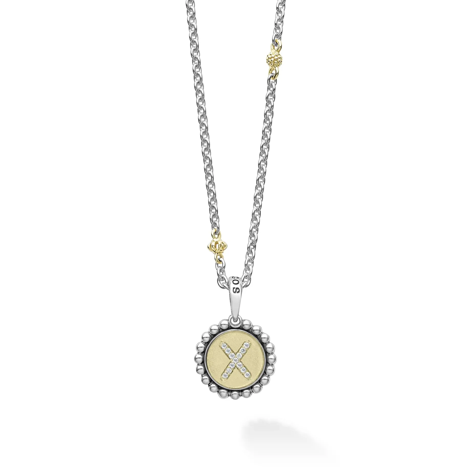 X Initial Diamond Charm Necklace